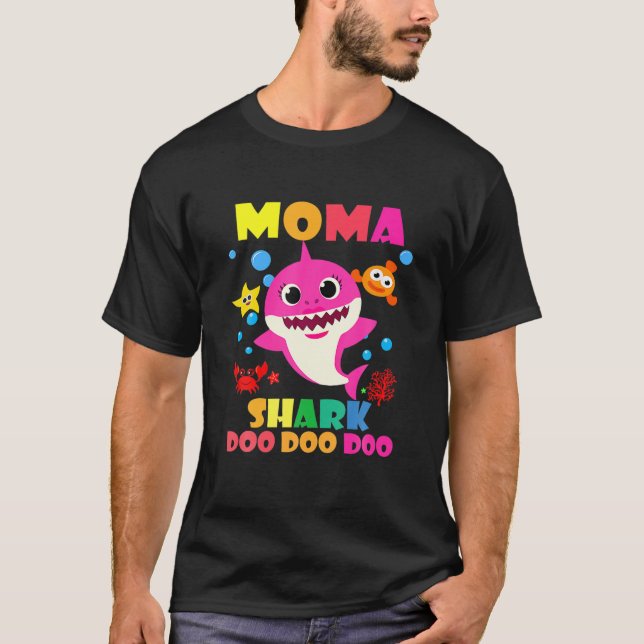 Camiseta Moma Shark Doo Doo Funny Baby Mamãe Kids (Frente)