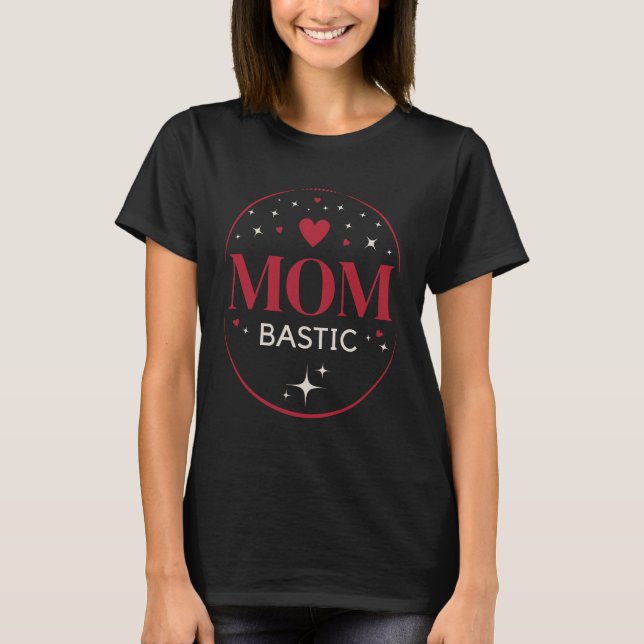 Camiseta Mombastic Red Edition – Elegant mom design for mom (Frente)