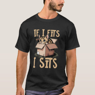 Camiseta Momento Engraçado do Gato Apertado na Caixa