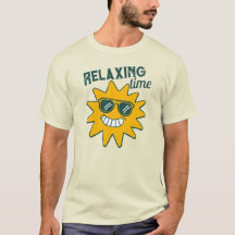 Momento RELAXANTE sol sorridente com óculos de sol