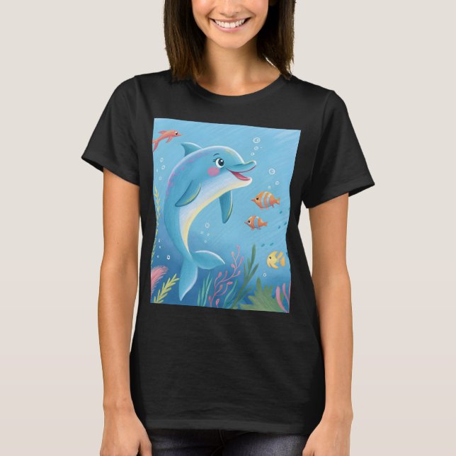 Camiseta Momentos Alegres de Golfinho (Frente)