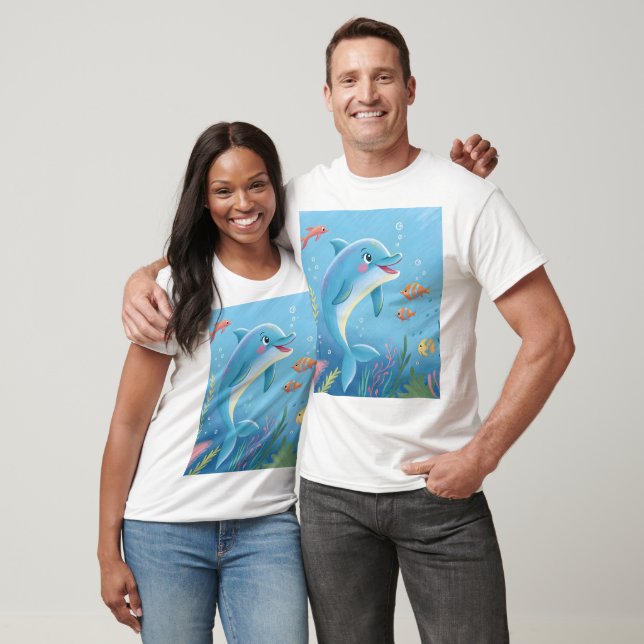 Camiseta Momentos Alegres de Golfinhos (Unissex)