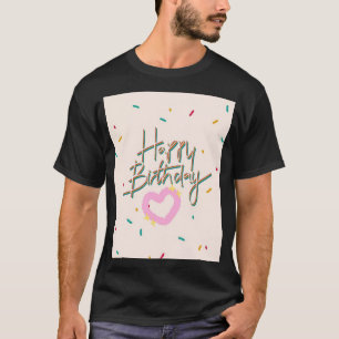 Camiseta Momentos alegres: Design de Feliz Aniversário Espe