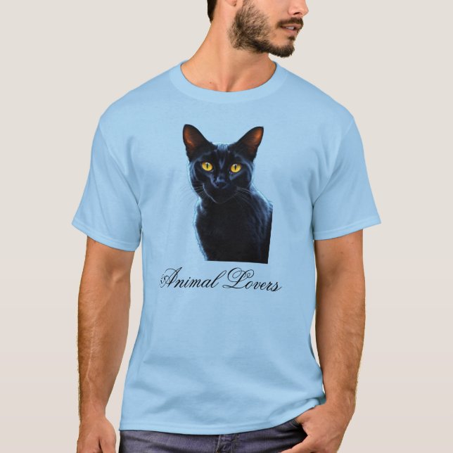 Camiseta Momentos Místicos com nosso Design de Gato Negro M (Frente)