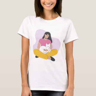 Camiseta Momentos Tranquilos com Meu Gato