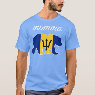 Camiseta Momma Bear Barbados Sinalizador Barbados Raízes Ba