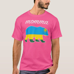 Camiseta Momma Bear Rwanda Flag Rwandan Roots