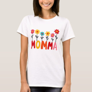 Camiseta MOMMA Bloom - Whimsical Floral Drawn Art