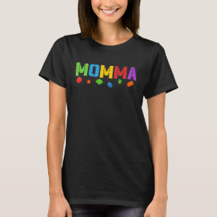 Camiseta Momma Bloqueia O Construtor Mestre Brick Builder B
