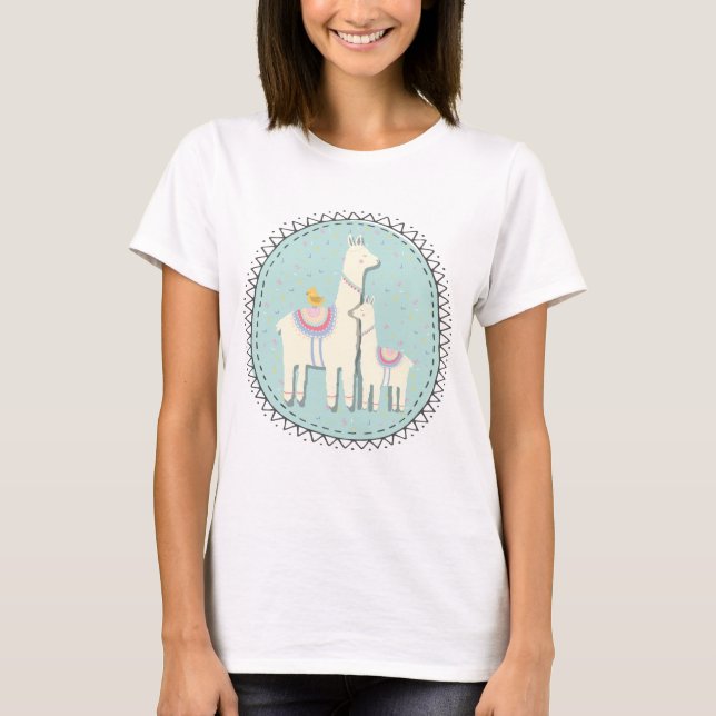 Camiseta Momma do lama e t-shirt da maternidade do bebê (Frente)