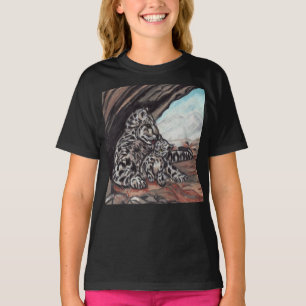 Camiseta MOMMA E parte superior da criança do LEOPARDO de