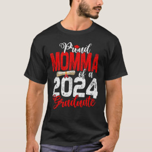 Camiseta Momma Orgulhosa de uma classe de formando gra 2024