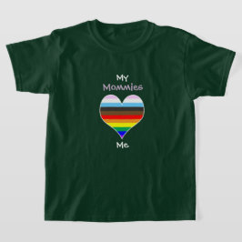 Camiseta Mommies Rainbow Heart T-Shirt (para cores escuras)