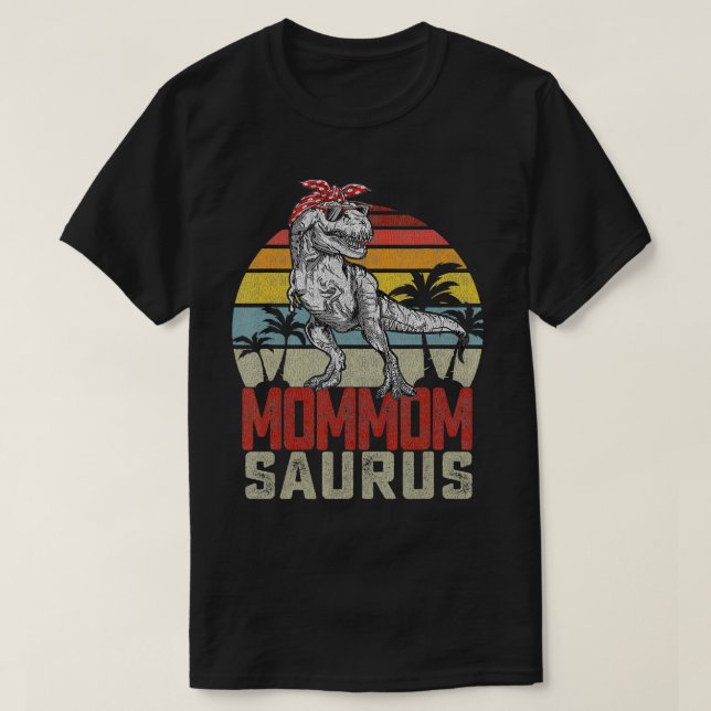 Camiseta Mommomsaurus T Re Dinosaur Momma Surus Mães (Frente do Design)