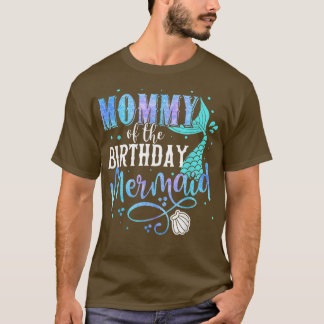 Camiseta Mommy Of The Birthday Mermaid Family Matching Part