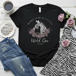 Camiseta Mommy to Be A Little Wild One Baby Zebra