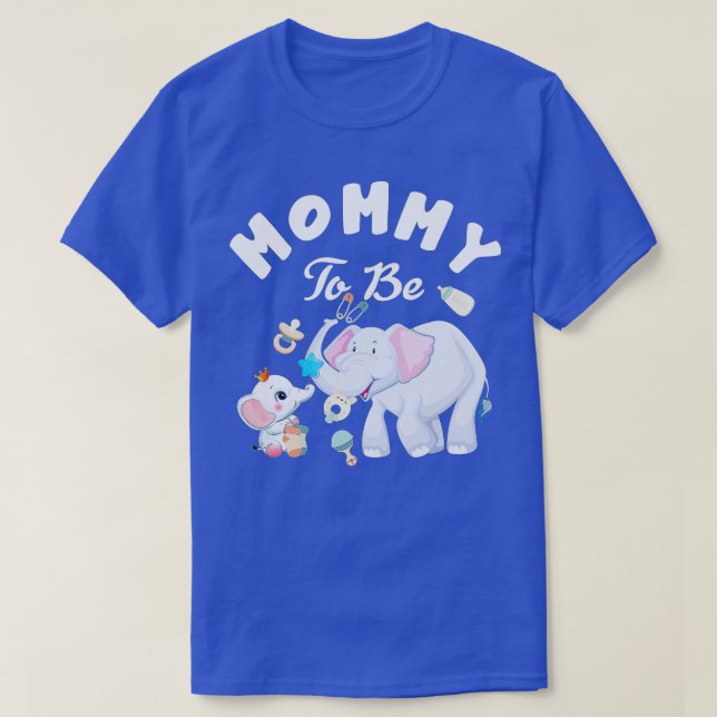 Camiseta Mommy To Be Elephant Baby Shower Mothers Day  (Frente do Design)