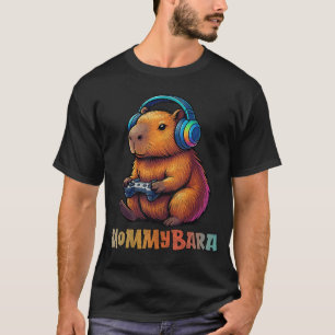 Camiseta Mommybara Amante de Meme Capivara Engraçada Gamer