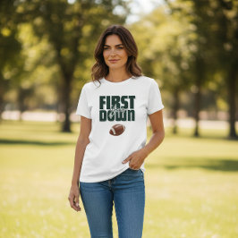 Camiseta Mommy's First Year Down Football Design