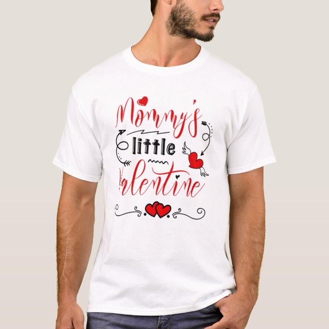 Camiseta Mommy's little valentine for kids (Frente)