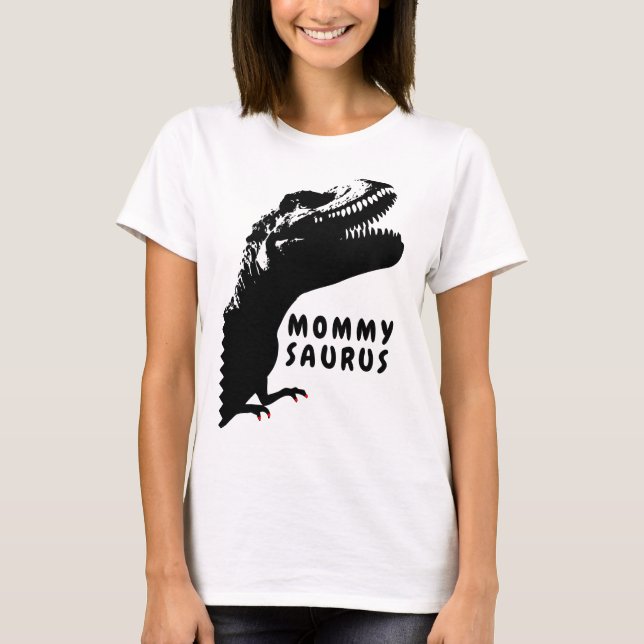 Camiseta Mommysaurus Rex com verniz para as unhas (Frente)