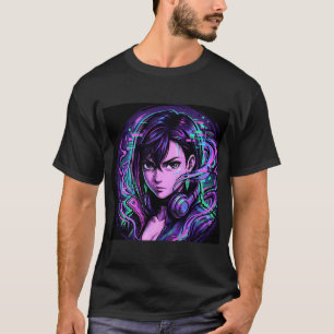 Camiseta Momo Ayase Dandadan Cabelo Rosa Lutadora Oculta