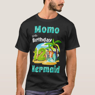 Camiseta Momo Bonito Da Sereia Do Aniversário Da 12