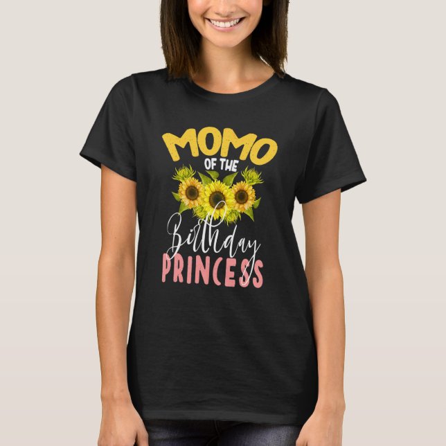 Camiseta Momo Da Aniversário Princesa Girassol Que Correspo (Frente)