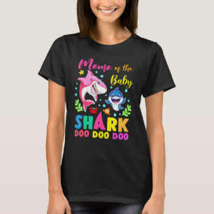Camiseta Momo Do Aniversário Tubarão Rosa Azul Doo