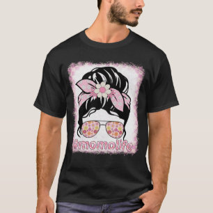 Camiseta Momo Messy Bun Bleaches Groovy Hippie Flower Mothe