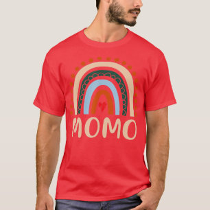 Camiseta Momo Rainbow Vovó Bonita Dia de as mães Engraçada