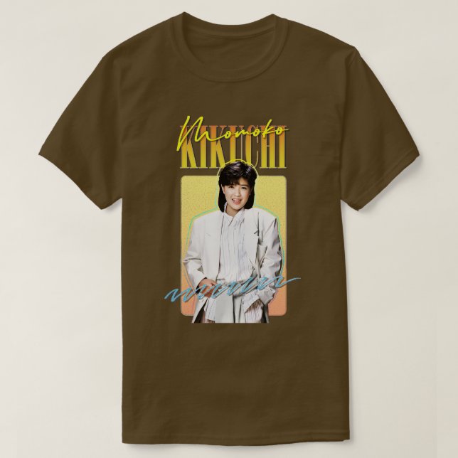 Camiseta Momoko Kikuchi Retro 80s Design de Arte do Ventila (Frente do Design)