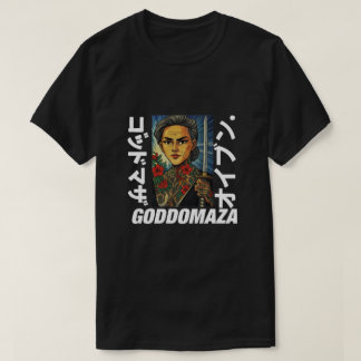 CAMISETA MOMOKO YAKUZA TATTOS E TEXTOS ESPESTOS HOMENS NEGR