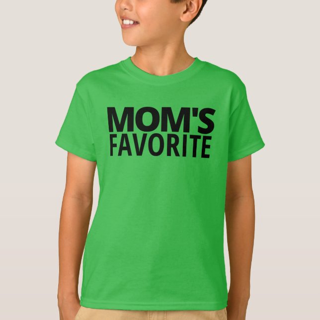 Camiseta MOM'S FAVORITE (in black letters) (Frente)