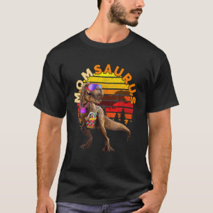 Camiseta MOMSAURUS T Rex Mãe Praia Retro Vintage Funny Dino