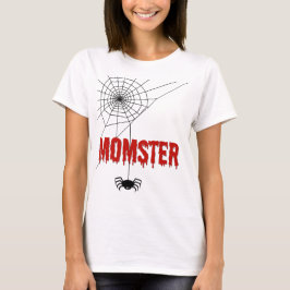 Camiseta Momster Dripping Blood Font and Spider
