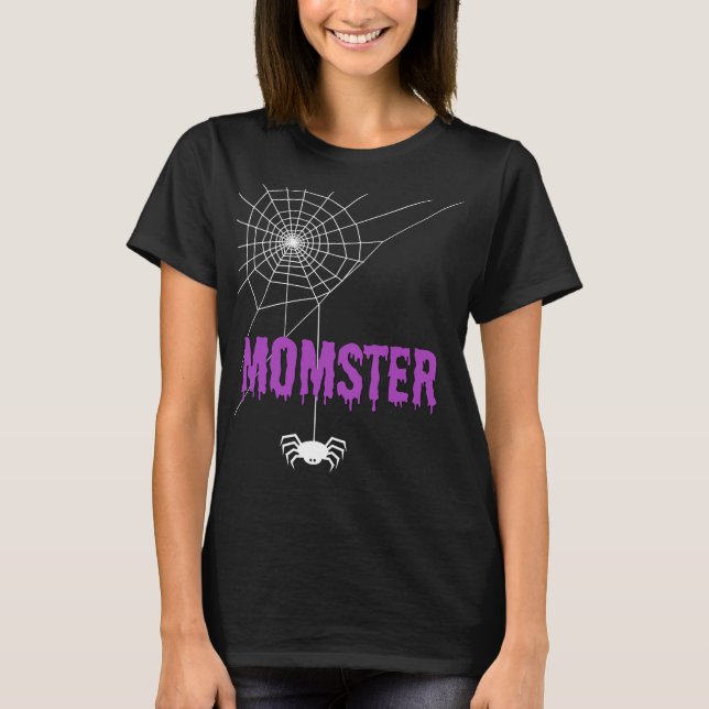 Camiseta Momster Dripping Blood Font and Spider (Frente)