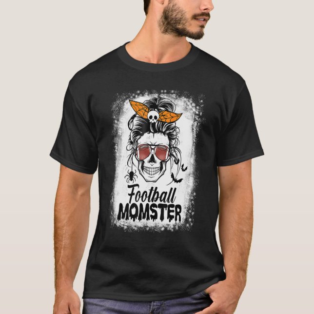 Camiseta Momster Futebol Mamãe Mensageira Crânio Para Mulhe (Frente)