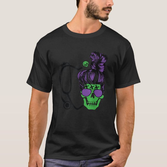 Camiseta Momster Halloween Costume Zombie Doutor Mãe 31º O (Frente)