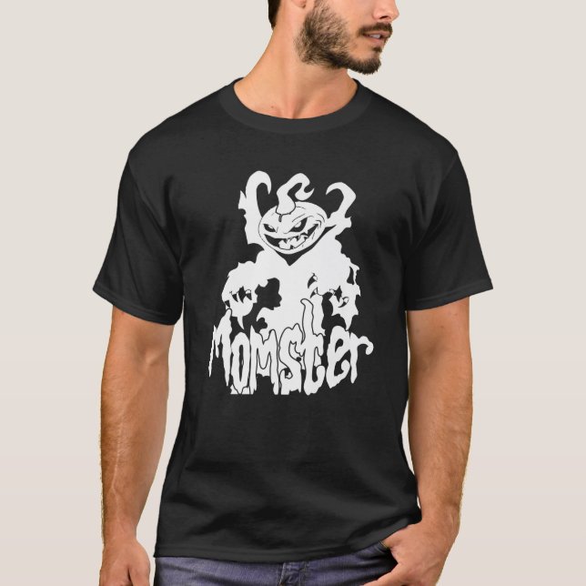 Camiseta Momster Halloween Fantasmas Presente Para Mamãe (Frente)