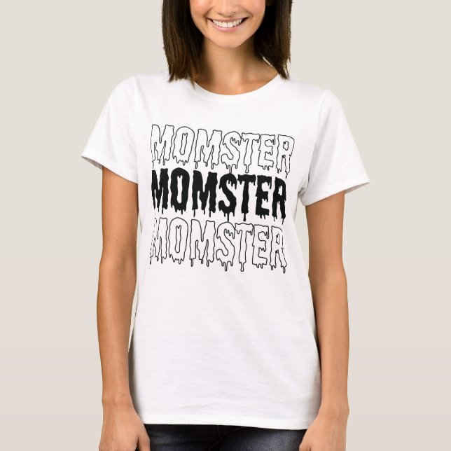 Camiseta Momster Halloween Mãe Design (Frente)