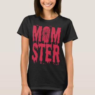 Camiseta Momster Halloween Mamãe Figurino Sangrento