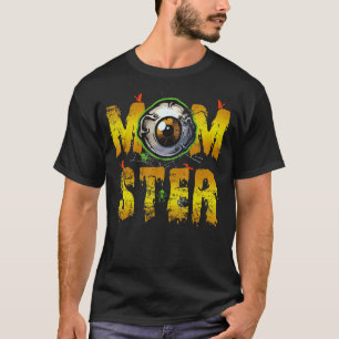 Camiseta Momster Olho Assustador Costume Mãe Sala da Famíli