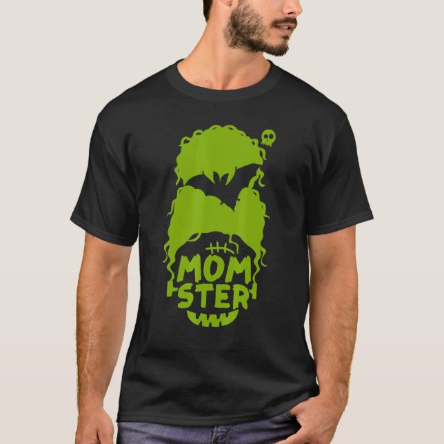 Camiseta Momster Spooky Figurino de Halloween Crianças da M (Frente)