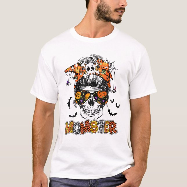 Camiseta MomsterHalloween Mensagem (Frente)