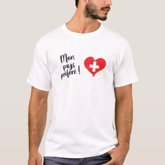 Camiseta Mon pay préférféré Suisse