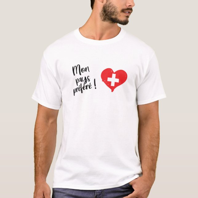Camiseta Mon pay préférféré Suisse (Frente)