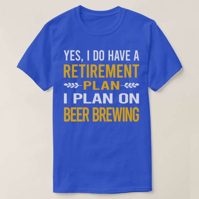 Camiseta Mon plan de retraite Brassage de bire classique (Frente do Design)