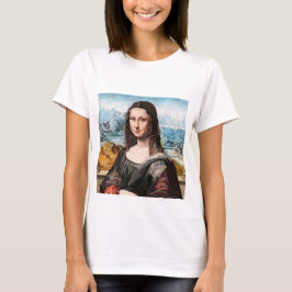 Camiseta Mona Lisa Aquarela - Arte Estética Suave
