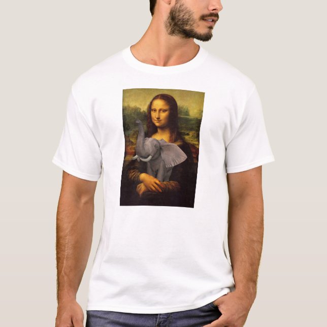 Camiseta Mona Lisa Com Elefante (Frente)